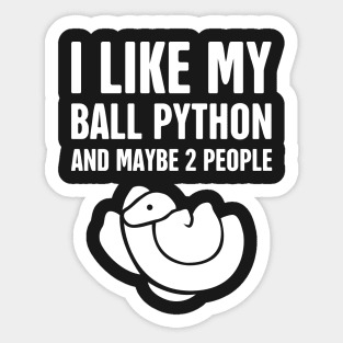 I Like My Ball Python Sticker